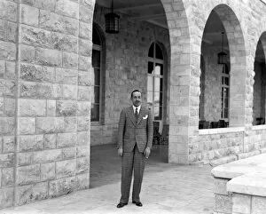 Acted Collection: Ex-King Alfonso XIII of Spain at the King David Hotel, Jerusalem, 3 March 1932. Alfonso