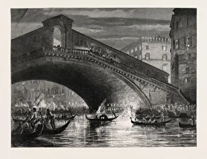 A Fete at Venice, Italy: the Rialto, 1870 A Fete at Venice, Italy: the Rialto, 1870