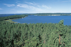 Finland, Aerial view of Lake Vesijarvi near Lahti Finland, Aerial view of Lake Vesijarvi near Lahti