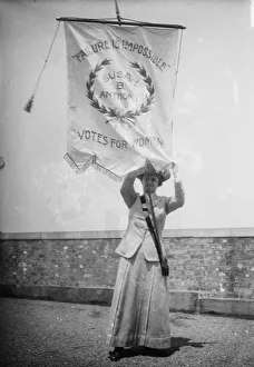 Florence Jaffray Daisy Harriman with banner Florence Jaffray Daisy Harriman with banner