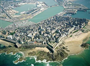 France, Brittany, Aerial view of Saint Malo France, Brittany, Aerial view of Saint Malo