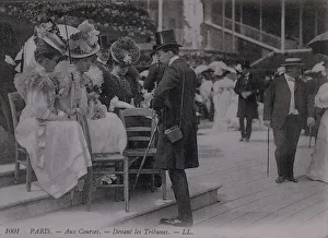 France, Paris, People at horse races during Belle Epoque France, Paris, People at horse races during Belle Epoque