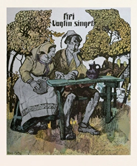 Frei Voglin Singet By Ferdinand Gotz