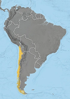 French Guiana, Relief Map