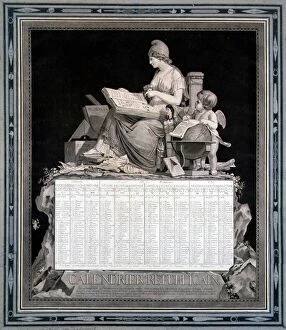 French Collection: French Republican Calendar for 1794 (Year III). Napoleon abolished this calendar