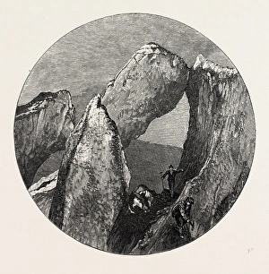Glacier Structure on the Mer de Glace, Switzerland, 19th century engraving Glacier Structure on the Mer de Glace, Switzerland, 19th century engraving