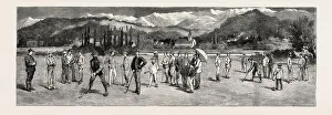 Golf At Pau France Engraving 1884 Golf At Pau France Engraving 1884