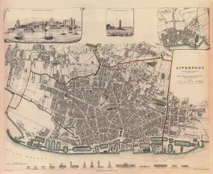 Prints of Map of Liverpool 1836 Liverpool Prints: Historical Map Print of Liverpool 1836