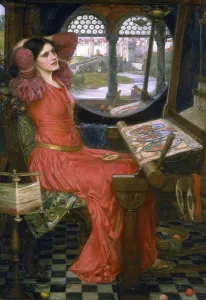 Print of Lady of Shalott, 1915 Waterhouse Illustration
