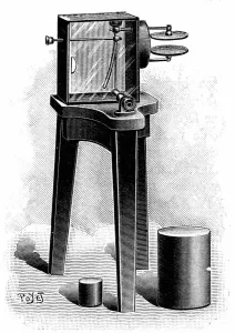 Electroscope with Microscope Print
