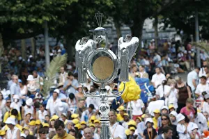Holy sacrament at the Lourdes shrine Holy sacrament at the Lourdes shrine