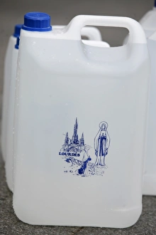 Holy water containers at the Lourdes shrine Holy water containers at the Lourdes shrine