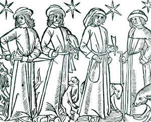 Four Humors with their animals Four Humors with their animals
