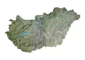 Hungary Collection: Hungary, Satellite Image