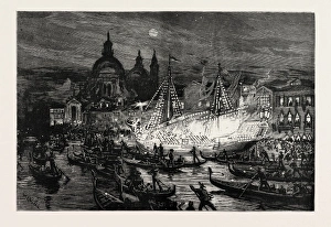 Illumination of the Grand Canal, Venice, in Honour of the Launch of the New Ironclad Illumination of the Grand Canal, Venice, in Honour of the Launch of the New Ironclad