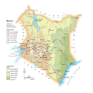 Kenya Map Print