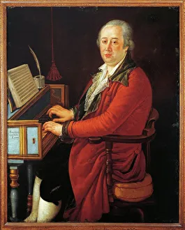 Italy, Naples, Portrait of Italian composer Domenico Cimarosa (1749 - 1801), 1785 Italy, Naples, Portrait of Italian composer Domenico Cimarosa (1749 - 1801), 1785