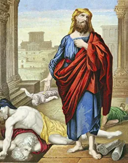 Jeremiah lamenting over the misery of Jerusalem Jeremiah lamenting over the misery of Jerusalem