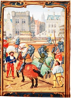 June, tournament, 16th century Flemish calendar June, tournament, 16th century Flemish calendar