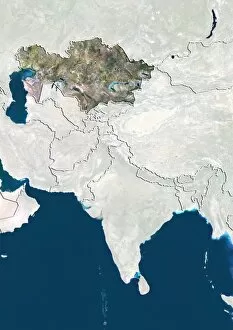 Kazakhstan Collection: Kazakhstan, Satellite Image