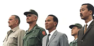 L. Johnson, General Westmorland, General Thieu L. Johnson, General Westmorland, General Thieu