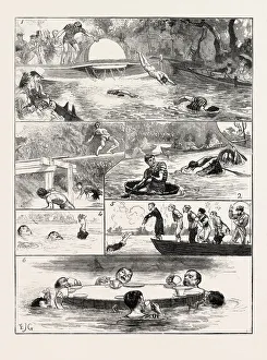 The London Swimming Club Contest At The Crystal Palace: 1. Swimming Heats. 2. Tub Race. 3 The London Swimming Club Contest At The Crystal Palace: 1. Swimming Heats. 2. Tub Race. 3