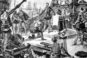 Lord Admiral knighting the captain of Ark Royal Lord Admiral knighting the captain of Ark Royal
