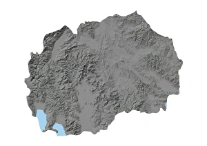 Macedonia, Relief Map