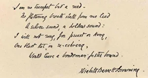 Manuscript of Elizabeth Barrett Browning Manuscript of Elizabeth Barrett Browning