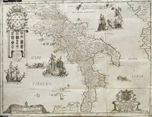 Map of The Kingdom of Naples, by Giovan Battista Pacichelli, engraving, 1702 Map of The Kingdom of Naples, by Giovan Battista Pacichelli, engraving, 1702