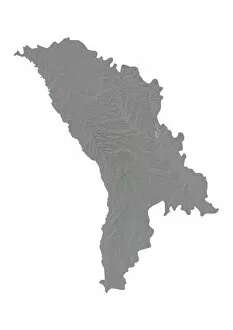 Moldova Collection: Moldova, Relief Map