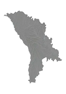 Moldova, Relief Map