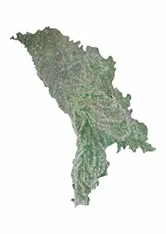 Moldova Collection: Moldova, Satellite Image