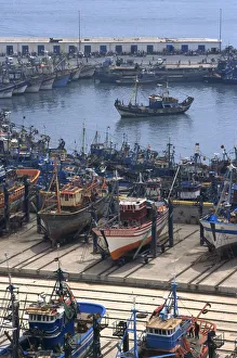 Morocco, Agadir, view of the port with fishing boats and trawlers Morocco, Agadir, view of the port with fishing boats and trawlers