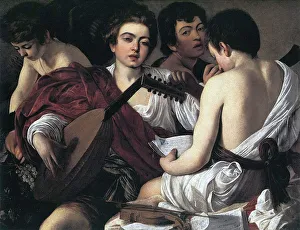 The Musicians c1595: Michelangelo Merisi de Caravaggio (1573-1610) Italian painter The Musicians c1595: Michelangelo Merisi de Caravaggio (1573-1610) Italian painter