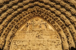 Notre Dame of Paris cathedral Judgment gate tympanum Notre Dame of Paris cathedral Judgment gate tympanum