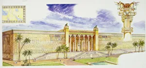 Palace of Darius I Great in Persepolis, Persian column and design, illustration Palace of Darius I Great in Persepolis, Persian column and design, illustration