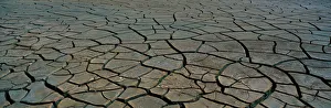 This is a pattern in dry, cracked mud This is a pattern in dry, cracked mud
