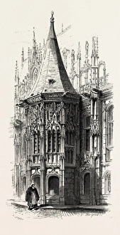 Pavilion, Palais de justice, Rouen, NORMANDY AND BRITTANY, FRANCE, 19th century engraving Pavilion, Palais de justice, Rouen, NORMANDY AND BRITTANY, FRANCE, 19th century engraving