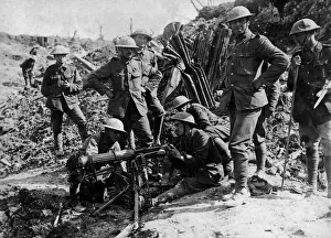 Photograph of Testing Vickers Machine-Gun