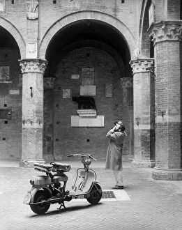 Italian Heritage Collection: Photographer. Court Of Podestà. Siena. Tuscany. Italy. 1962