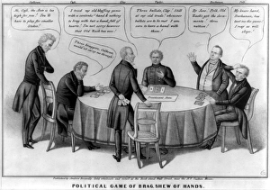 Political Game of Brag - Shew of Hands 1848 Political Game of Brag - Shew of Hands 1848