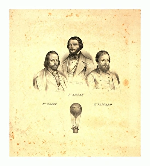 Portraits Of Three Balloonists Ippolito Caffi Portraits Of Three Balloonists Ippolito Caffi