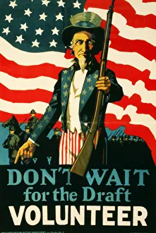 Poster encouraging people to enlist with the American Army Poster encouraging people to enlist with the American Army