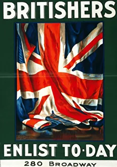 Poster encouraging people to enlist with the British Army Poster encouraging people to enlist with the British Army