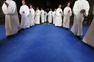 Procession in Notre Dame cathedral Procession in Notre Dame cathedral