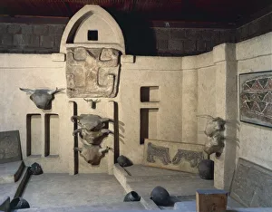 Reconstruction of Catal Huyuk or Catalhoyuk sanctuary Reconstruction of Catal Huyuk or Catalhoyuk sanctuary
