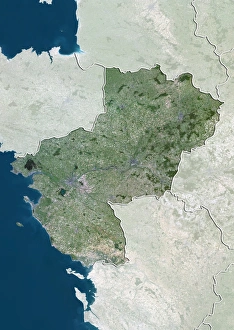 Region of Pays-de-la-Loire, France, True Colour Satellite Image Region of Pays-de-la-Loire, France, True Colour Satellite Image