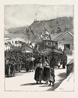 The Religious Service Before The Launch At Cullercoats Northumberland The Religious Service Before The Launch At Cullercoats Northumberland