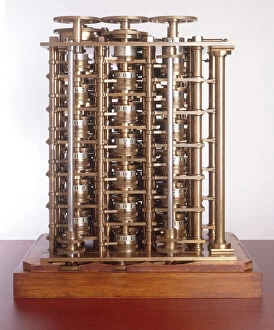 Images Dated 18th March 2014: Replica of mechanical calculator invented by Leonardo Da Vinci